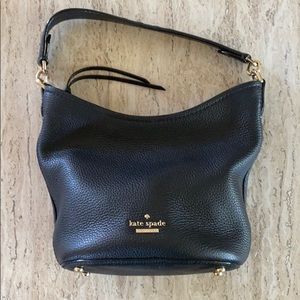 Kate Spade black leather shoulder or hand bag